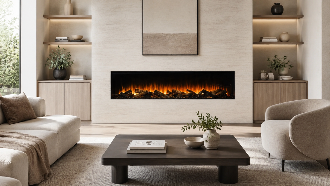 British Fires 75" The New Forest 1900 Black Edition Electric Fireplace