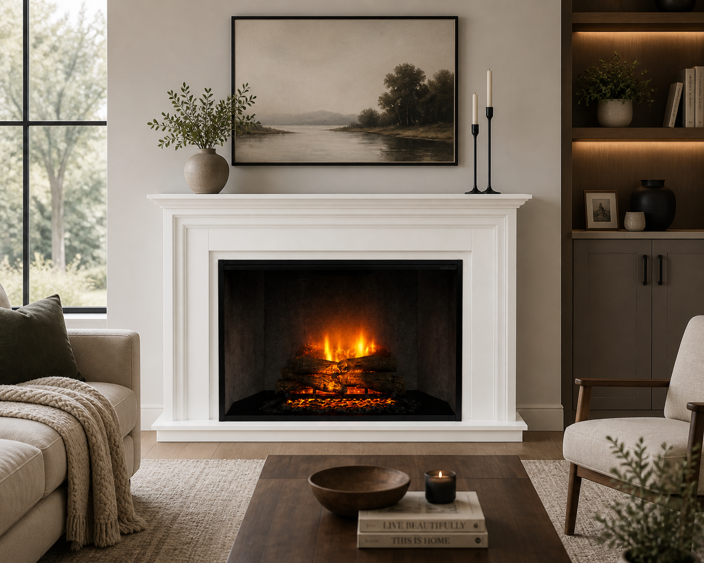 Electric fireplace lifestyle