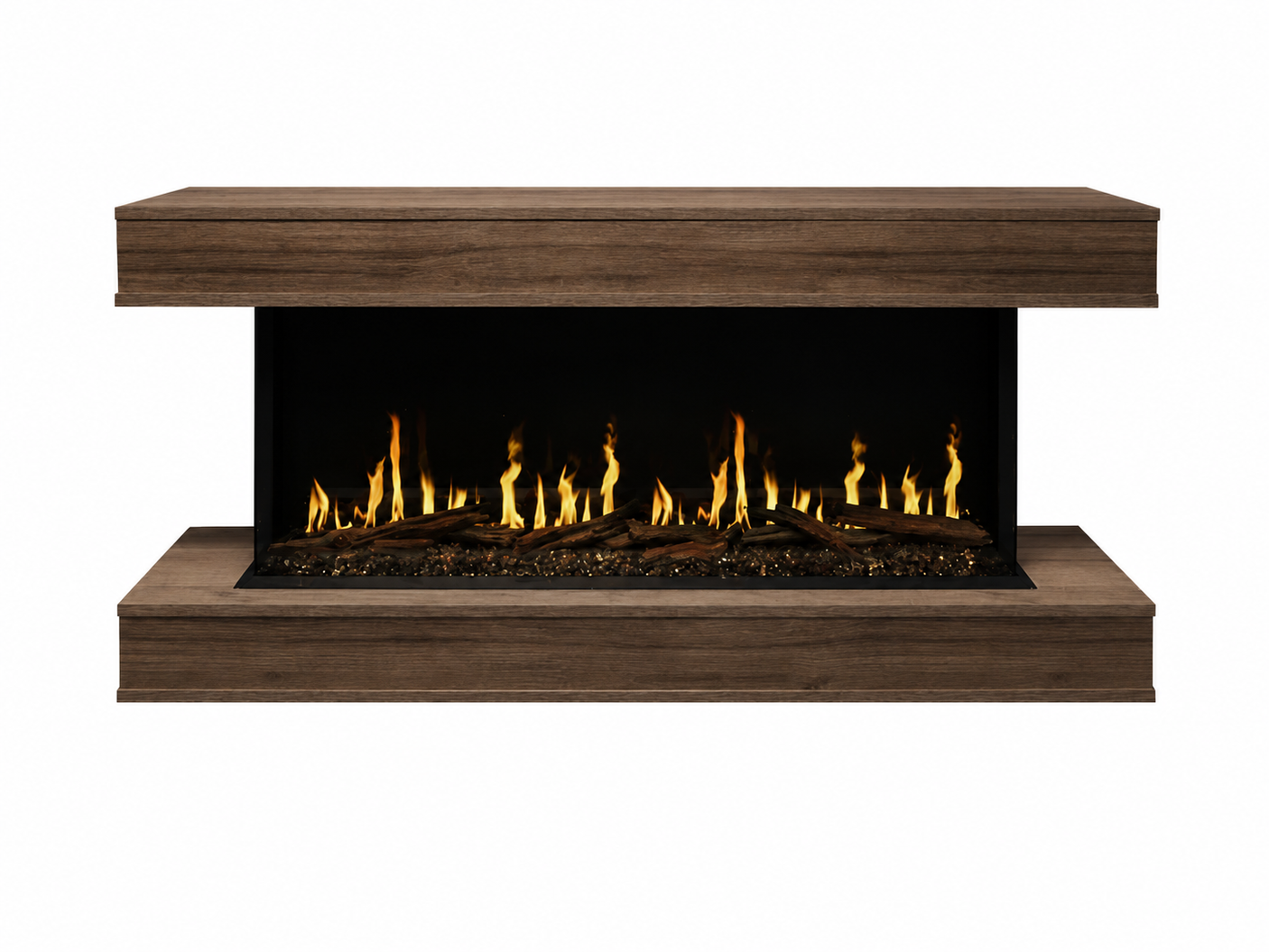 Modern Flames Weathered Walnut Floating Mantel for 52" Orion - WSS-OR52-WW