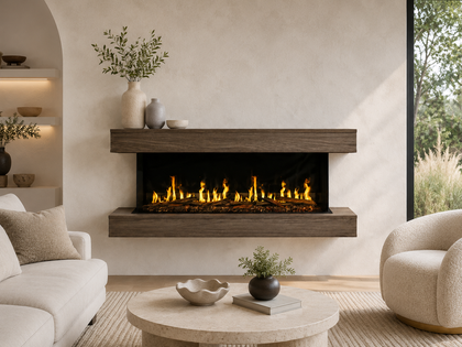 Modern Flames Driftwood Gray Floating Mantel for 76" Orion - WSS-OR76-DW