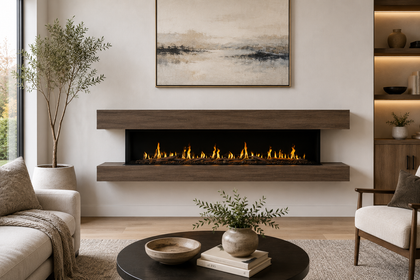 Modern Flames Weathered Walnut Floating Mantel for 76" Orion - WSS-OR76-WW