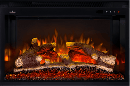 Napoleon Rosedale 3 29-inch electric fireplace insert front flame view