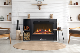 Amantii RusticStone 36 inch Electric Fireplace lifestyle view