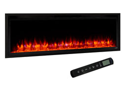 SimpliFire Allusion Platinum 50-inch electric fireplace flame detail