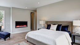 SimpliFire Allusion Platinum 50-inch electric fireplace room installation