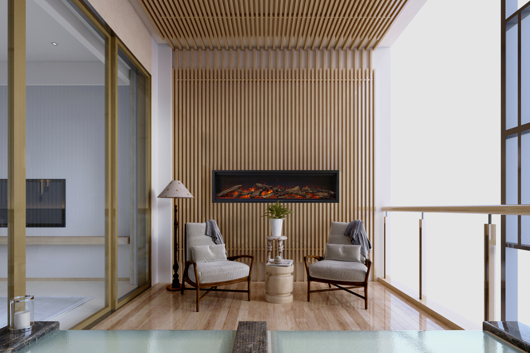 Electric fireplace lifestyle