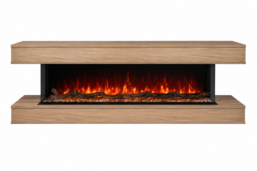 Modern Flames 82 inch Wall-mount Cabinet Coastal Sand