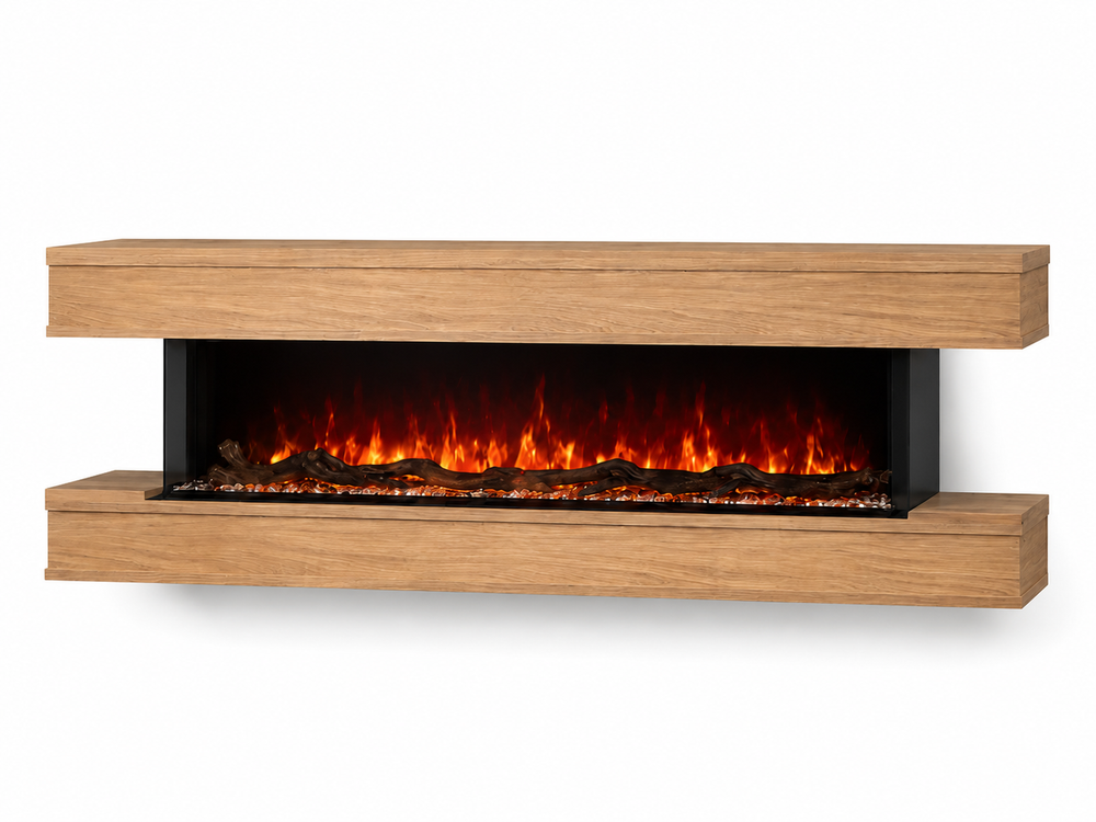 Modern Flames 94 inch Wall-mount Cabinet Coastal Sand