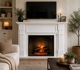 The Supreme Entertainment Suite in Benjamin Moore Cloud White lifestyle view
