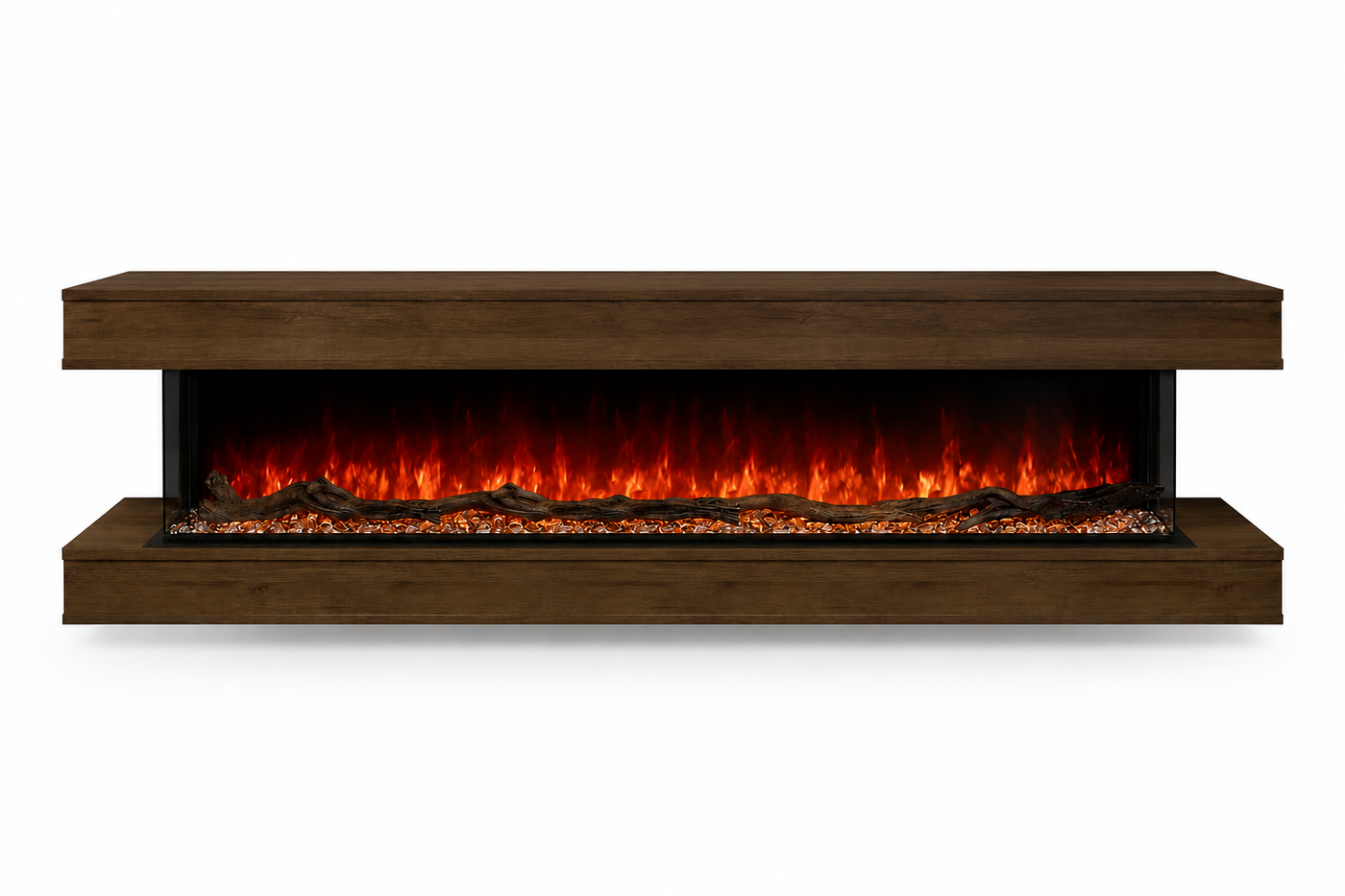 Modern Flames 94" Wall-mount Cabinet Weathered Walnut - WMC-80LPM-WW