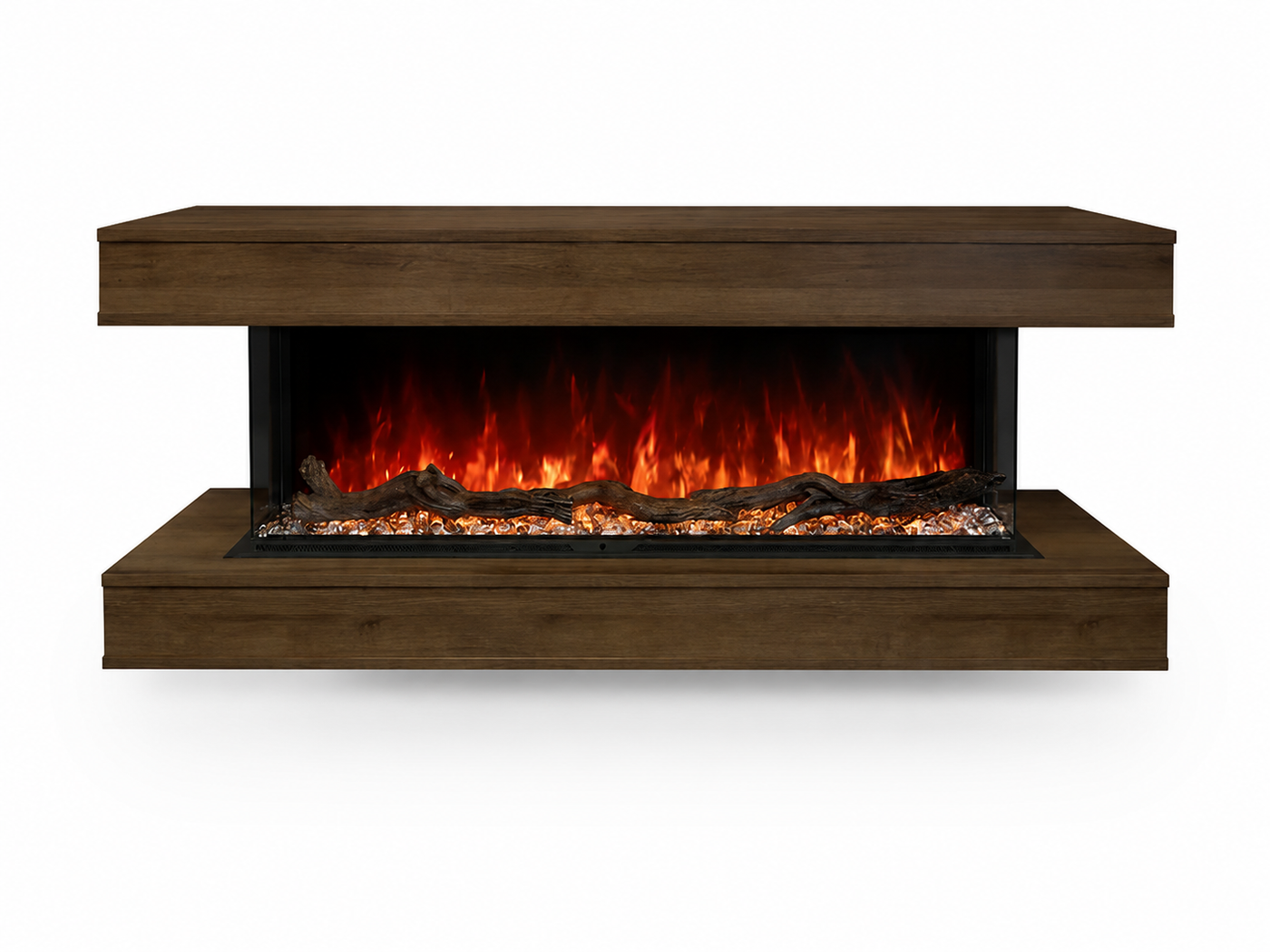 Modern Flames 58" Wall-mount Cabinet Weathered Walnut - WMC-44LPM-WW