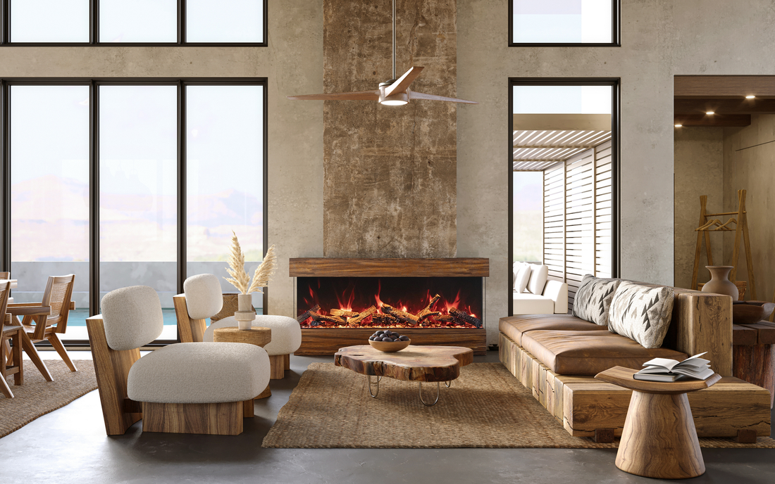 Amantii TRV-45-BESPOKE Smart Indoor/Outdoor 3-Sided Electric Fireplace