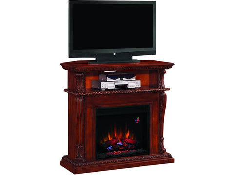 Classic Flame Corinth Media Mantel in Cherry
