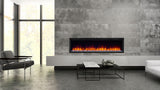 SimpliFire 60" Allusion Platinum Linear Electric Fireplace - SF-ALLP60-BK