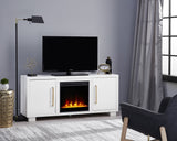 Dimplex Cassandra Contemporary Electric Fireplace Media Console in White
