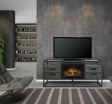 Dimplex Ivan Electric Fireplace Media Console in Noir Brown GDS25LD-4034NB
