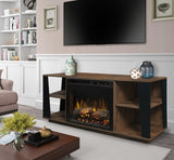 Dimplex Arlo Realogs(XHD) Electric Fireplace Media Console in Tan Walnut