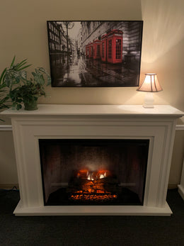 The Olympus Custom Mantel flame detail
