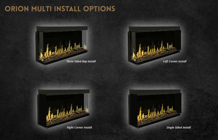 Modern Flames 100" Orion Multi-Sided Electric Fireplace - OR100-MULTI