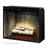 Dimplex Revillusion 36" Electric Fireplace in Weathered Concrete with front glass and birch logs - RBF36PWC-FG