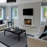 Dimplex Revillusion 36" Weathered Concrete Electric Fireplace with front glass living room - RBF36WC-FG