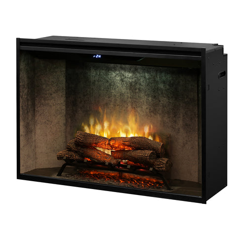 Dimplex 42" Revillusion Weathered Concrete Electric Fireplace with front glass - RBF42WC-FG