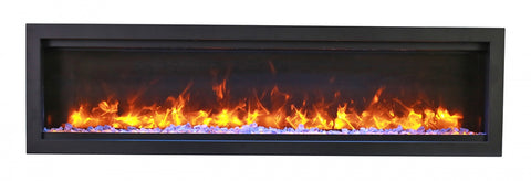 Amantii SYM-50 BESPOKE Glass Crystals Series Electric Fireplace