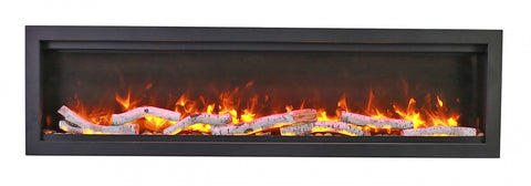 Amantii SYM-60 BESPOKE Birch Log  Series Electric Fireplace