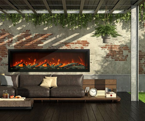 Amantii Symmetry 74" Smart Linear Electric Fireplace Wall mount - SYM-74