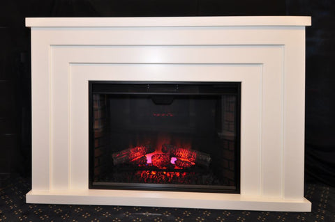 The Santos Custom Mantel in Benjamin Moore Cloud White