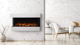 43" Scion Trinity Floating Mantel 3-Sided Electric Fireplace - SF-SC43-BK