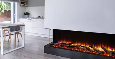 55" Scion Trinity 3-Sided Electric Fireplace - SF-SC55-BK