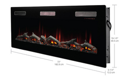 Dimplex Sierra 72 inch Wall-Mount Electric Fireplace flame detail