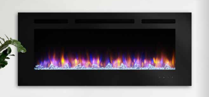 60" Allusion SimpliFire Wall Mount Electric Fireplace - SF-ALL60-BK