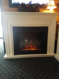 The Sheffield Custom Mantel in Benjamin Moore Cloud White