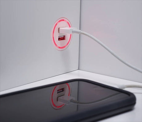 Napoleon Stylus Wall Mount Electric Fireplace USB Outlet