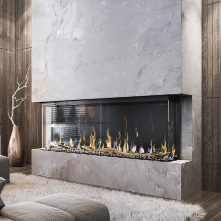 Dimplex IgniteXL Bold 60" Linear Electric Fireplace Stone wall built-in - XLF6017-XD