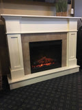The Luna Custom Mantel in Benjamin Moore Cloud White